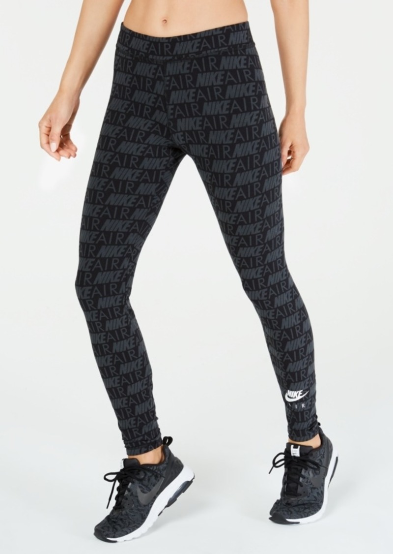 nike logo print leggings