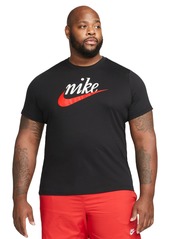 Nike Sportswear Men's Heritage Script Logo Short-Sleeve Crewneck T-Shirt - Black