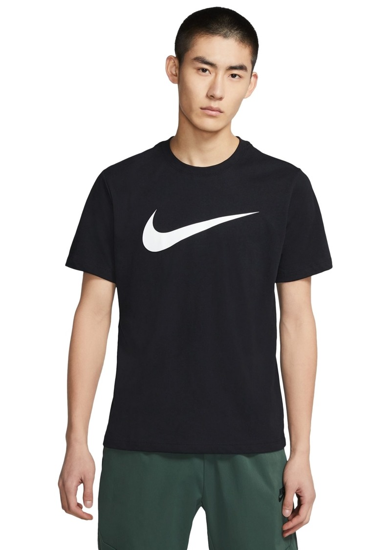 Nike Sportswear Men's Swoosh Short-Sleeve Crewneck T-Shirt - Black/white