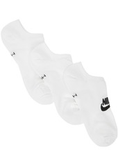 Nike Three-Pack White Essential Everyday No Show Socks