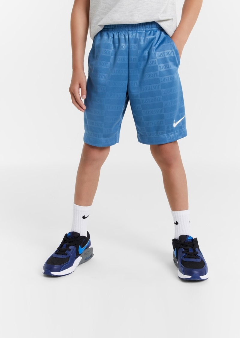 Nike Toddler & Little Boys Club Fleece Textured Slogan-Print Shorts - Bkznike Ae