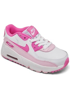 Nike Toddler Girls Air Max 90 Casual Sneakers from Finish Line - White, Pink Foam, Playful