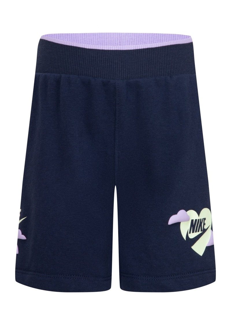 Nike Toddler Girls French Terry Shorts - Midnight Navy