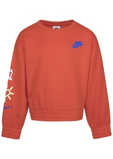 Nike Little Girls Xo Swoosh Crewneck Sweatshirt - Picante Red