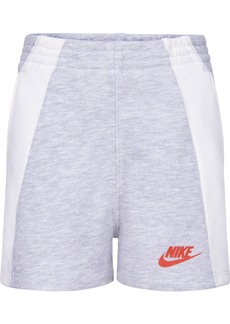 Nike Little Girls Xo Swoosh Stretch Shorts - Light Smoke Gray Heather