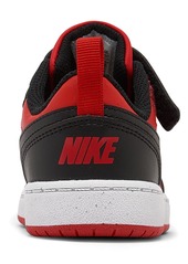 Nike Toddler Kids Court Borough Low Recraft Adjustable Strap Casual Sneakers from Finish Line - University Red, Black, White