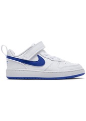 Nike Toddler Kids' Court Borough Low Recraft Stay-Put Casual Sneakers from Finish Line - White/Blue