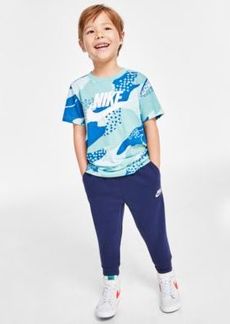 Nike Toddler Little Boys Club Seasonal Camo T Shirt Sportswear Club Fleece Jogger Pants