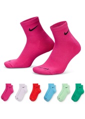Nike Unisex 6-Pk. Dri-fit Quarter Socks - Black