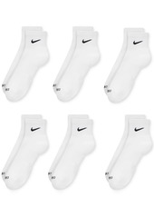 Nike Unisex 6-Pk. Dri-fit Quarter Socks - White