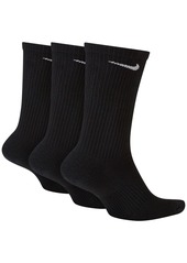 Nike Unisex Everyday Plus Cushioned Training Crew Socks 3 Pairs - Black