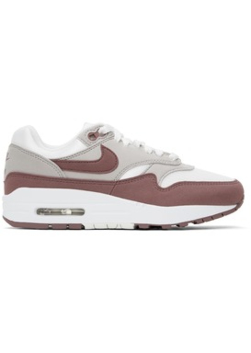 Nike White & Brown Air Max 1 Sneakers