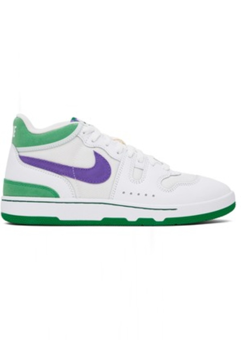 Nike White & Green Attack Sneakers