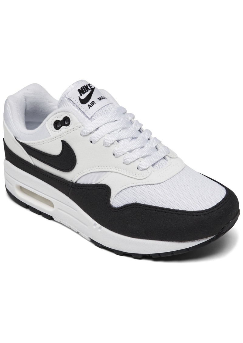 Nike Women's Air Max 1 '87 Casual Sneakers from Finish Line - White, Black