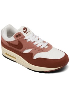 Nike Women's Air Max 1 '87 Casual Sneakers from Finish Line - Sail, Cedar, Red Stardust