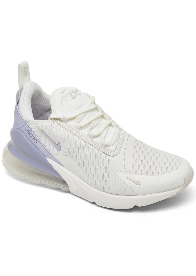 Nike Women's Air Max 270 Casual Sneakers from Finish Line - Sail, Oxygen Purple