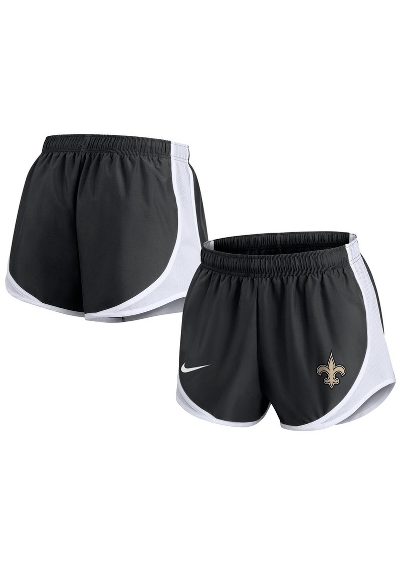 Nike Women's Black New Orleans Saints Tempo Shorts - Black, White