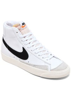Nike Women's Blazer Mid 77's High Top Casual Sneakers from Finish Line - White, Black