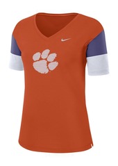 Nike Women's Clemson Tigers Breathe V-Neck T-Shirt