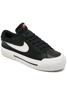 Nike Women's Court Legacy Lift Platform Casual Sneakers from Finish Line - Black, Sail