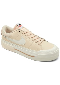 Nike Women's Court Legacy Lift Platform Casual Sneakers from Finish Line - Pearl White, Cream