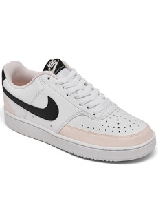Nike Women's Court Vision Low Casual Sneakers from Finish Line - White, Cream