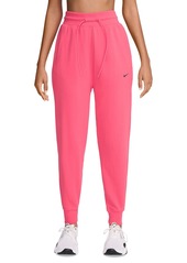 Nike Women's Dri-fit One French Terry High-Waisted 7/8 Joggers - Carbon Heather