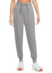 Nike Women's Dri-fit One French Terry High-Waisted 7/8 Joggers - Carbon Heather