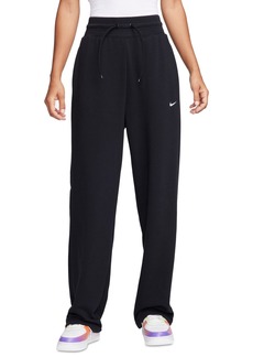 Nike Women's Dri-fit One French Terry High-Waisted Open-Hem Sweatpants - Black