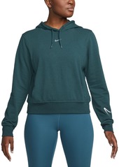 Nike Women's Dri-fit One Hoodie - Deep Jungle/metallic Silver