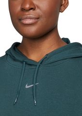 Nike Women's Dri-fit One Hoodie - Deep Jungle/metallic Silver