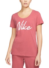Nike Women's Dri-fit Script-Logo Training T-Shirt