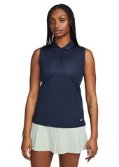 Nike Women's Dri-fit Victory Sleeveless Golf Polo T-Shirt - Violet Mist/black