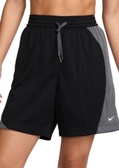 Nike Women's Essential Dri-fit Mesh Basketball Shorts - Black/iron Grey/white