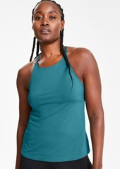 Nike Women's Essential Lace Up High Neck Tankini Top - Black