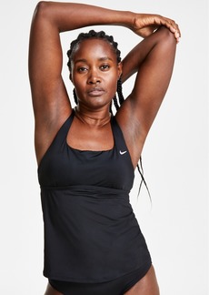 Nike Women's Essential Square Neck Racerback Tankini Top - Black