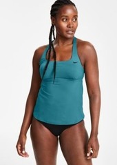 Nike Womens Essential Square Neck Racerback Tankini Top Essential High Waist Banded Bikini Bottoms