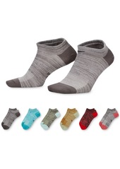 Nike Women's Everyday Lightweight No-Show Training Socks 6 Pairs - Multicolor/Tan