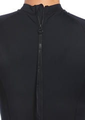 Nike Women's Hydralock Fushion Long Sleeve One Piece Swimsuit - Black