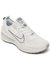 Nike Women's Interact Running Sneakers from Finish Line - White, Metallic Silver