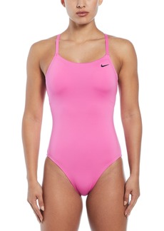 Nike Women's Lace Up Back One-Piece Swimsuit - Playful Pink
