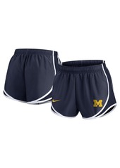 Nike Women's Navy Michigan Wolverines Primetime Tempo Performance Shorts - Navy, White