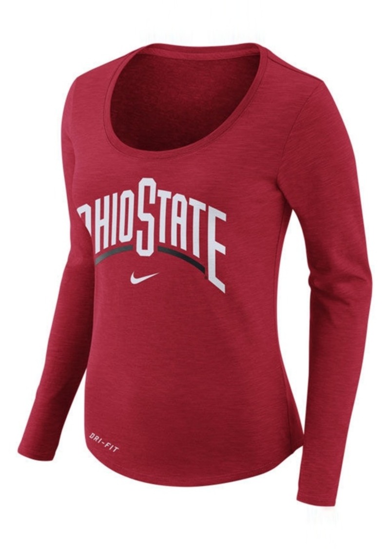 Nike Nike Women's Ohio State Buckeyes Dri Fit Slub Long Sleeve T-Shirt ...