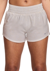 "Nike Women's One Dri-fit Mid-Rise 3"" Brief-Lined Shorts - White"