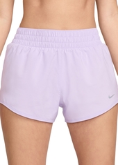 Nike Women's One Dri-fit Mid-Rise Brief-Lined Shorts - Black/refs