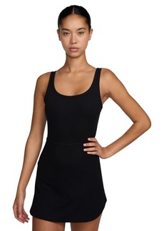 Nike Women's One Dri-fit Scoop Neck Sleeveless Dress - Black/lt Orewood Brn/cool Grey