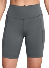 Nike Women's One High-Waisted Side-Pocket Bike Shorts - Black/black