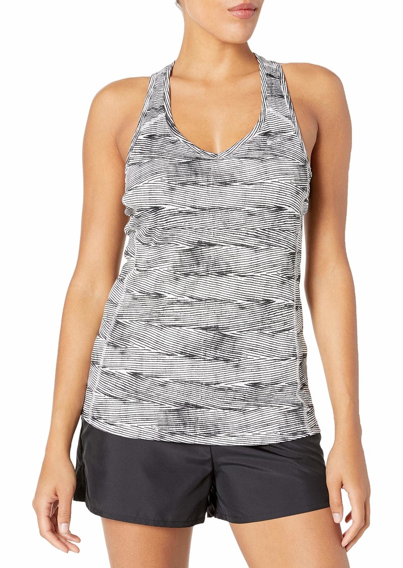 Nike Women's Printed Miler Tank Top White/Reflective  SM