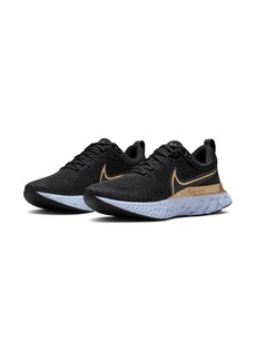 Nike Women's React Infinity Run Flyknit 2 Running Sneakers from Finish Line - Black, M Gold-tone