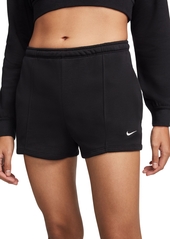 "Nike Women's Sportswear Chill Terry High-Waisted Slim 2"" French Terry Shorts - Black/sail"